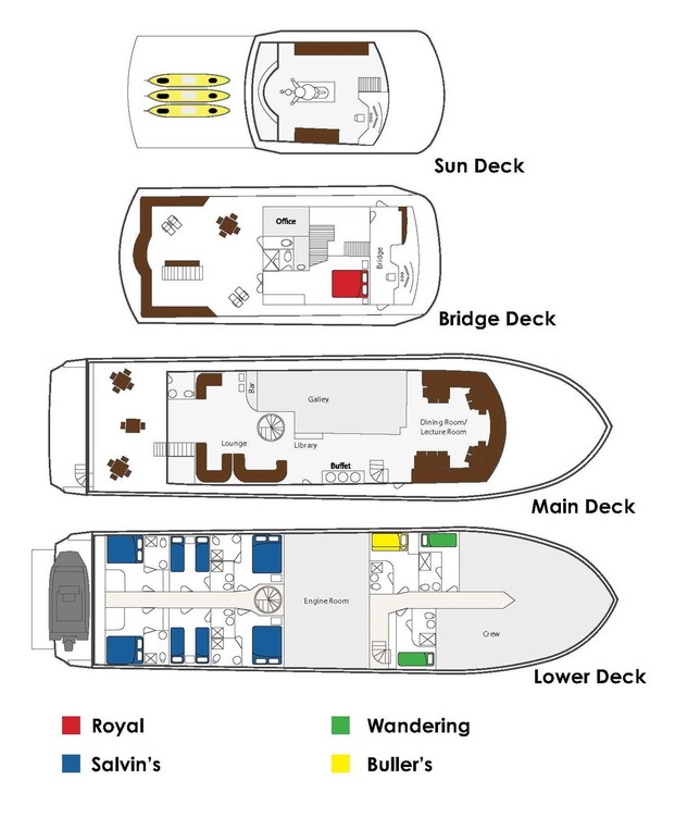 Cabin layout for Heritage Explorer