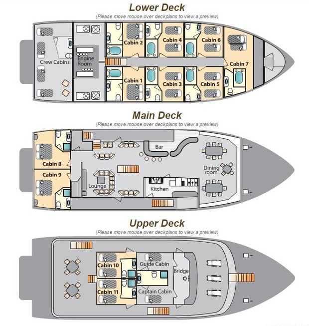 Cabin layout for Galaven