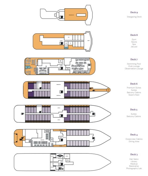 Cabin layout for Diana