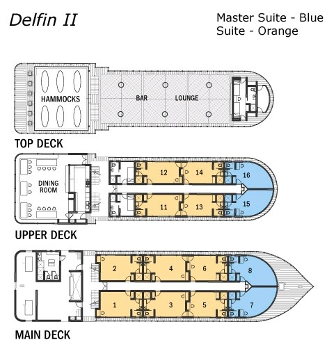 Cabin layout for Delfin II