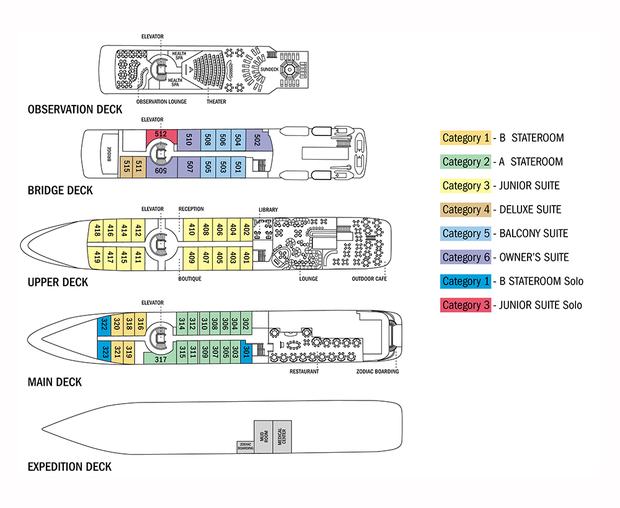 Cabin layout for National Geographic Orion 