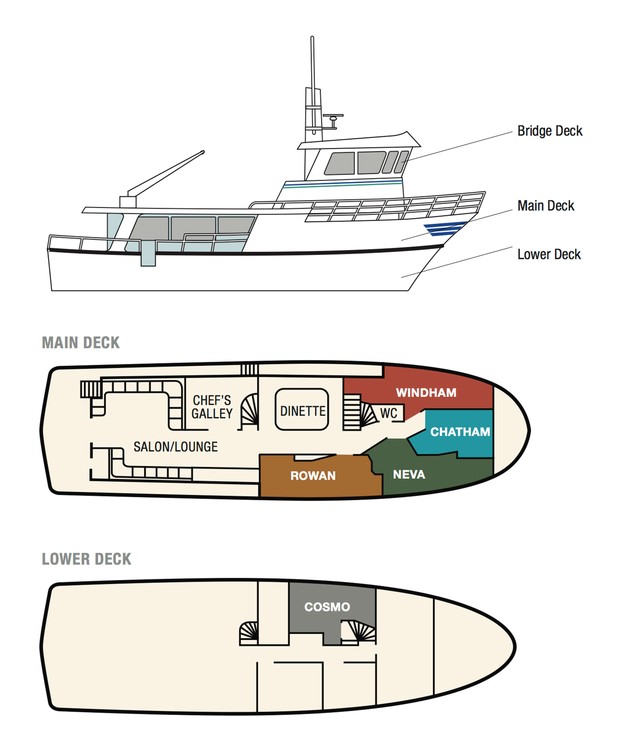 Cabin layout for Misty Fjord