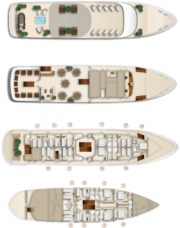 Cabin layout for Invictus