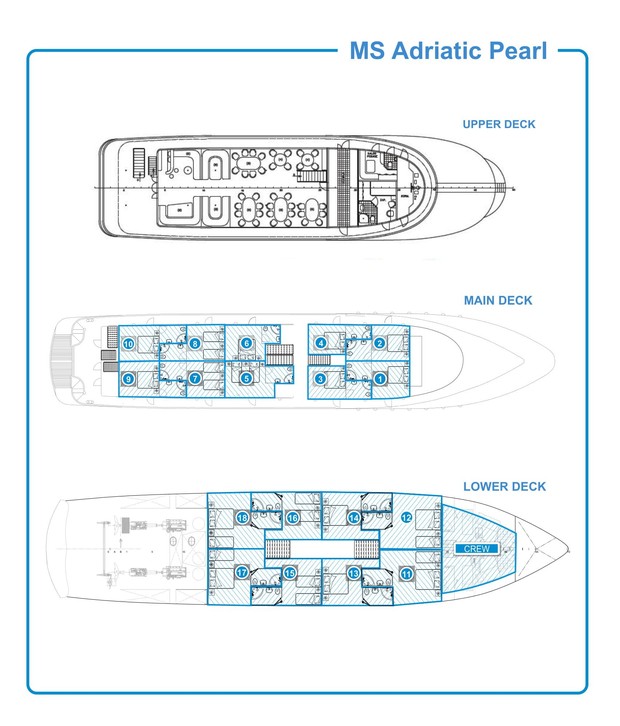 Cabin layout for Adriatic Pearl