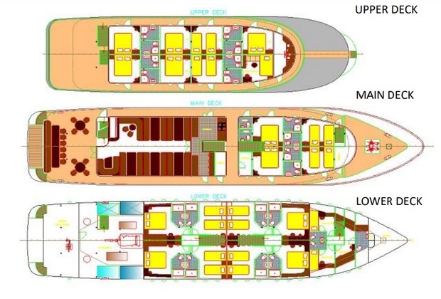 Cabin layout for Spalato