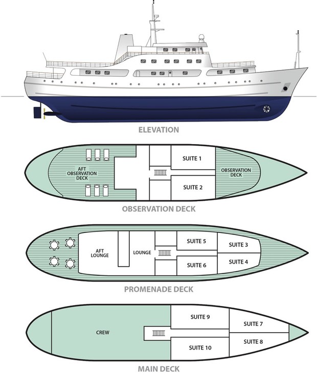 Cabin layout for Andaman Explorer