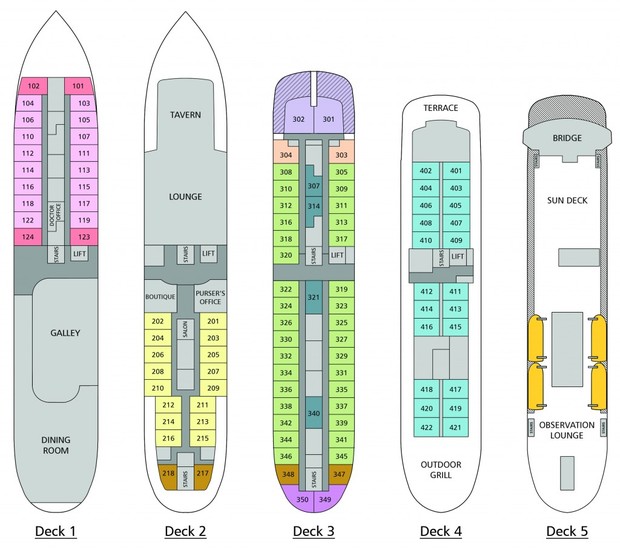 Cabin layout for St Laurent