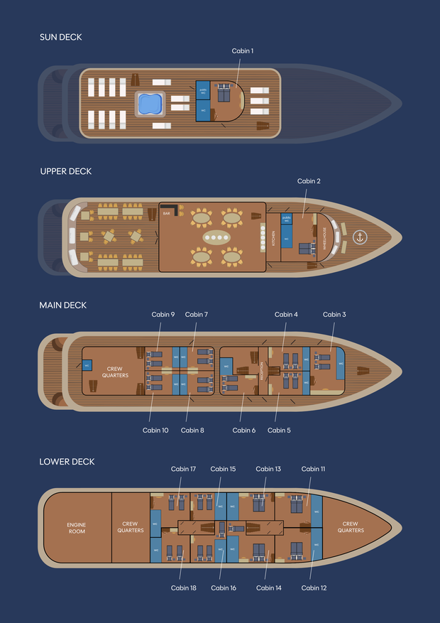 Cabin layout for Adriatic Blue