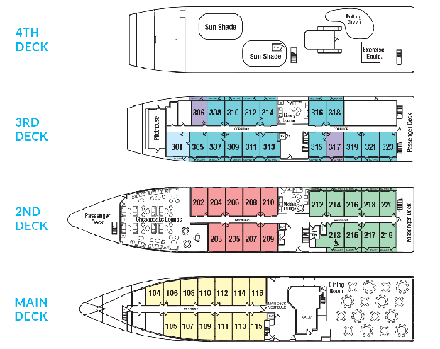 Cabin layout for American Star