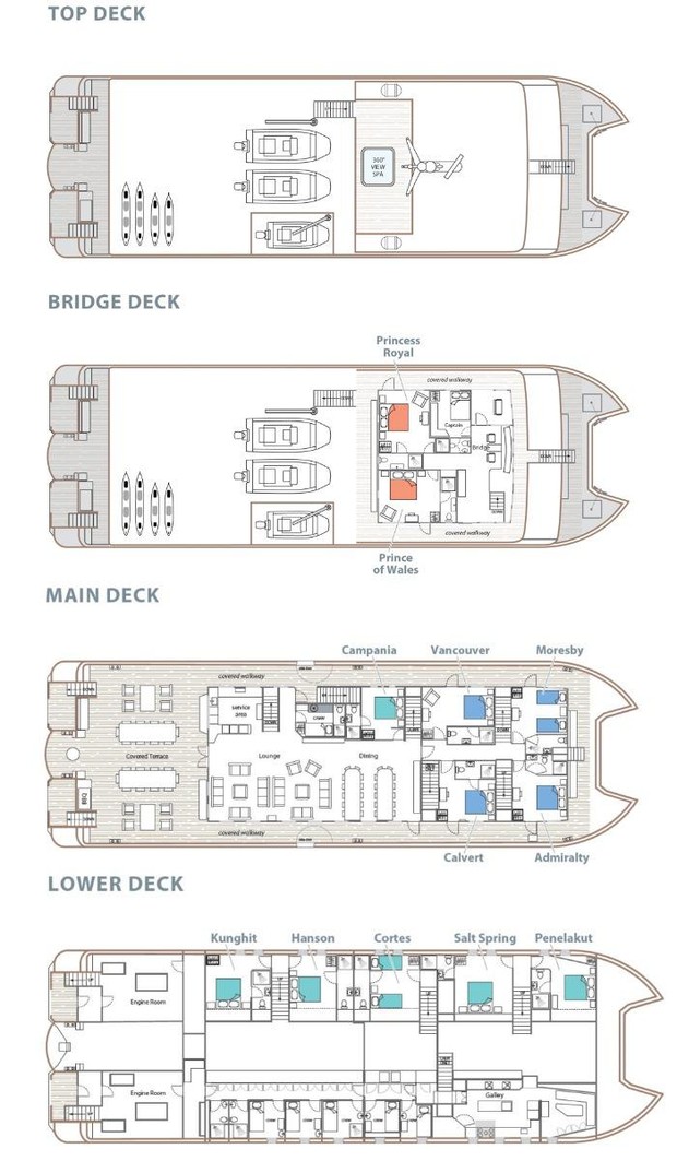 Cabin layout for Cascadia
