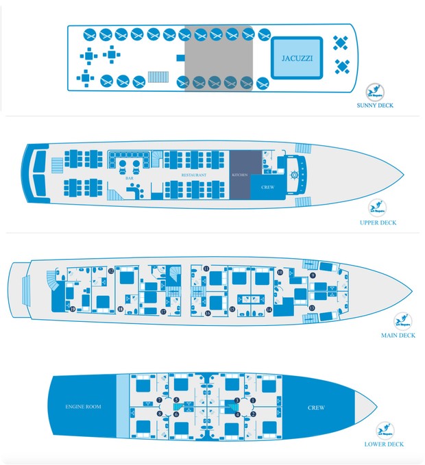 Cabin layout for Kleopatra 