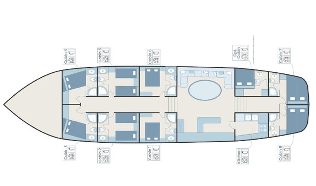 Cabin layout for Mr Ceyhun