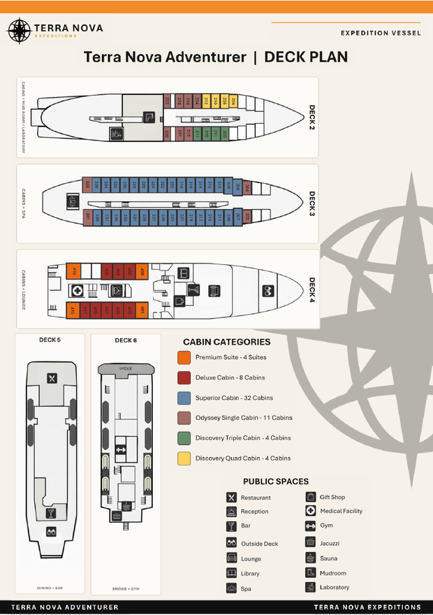 Cabin layout for Adventurer