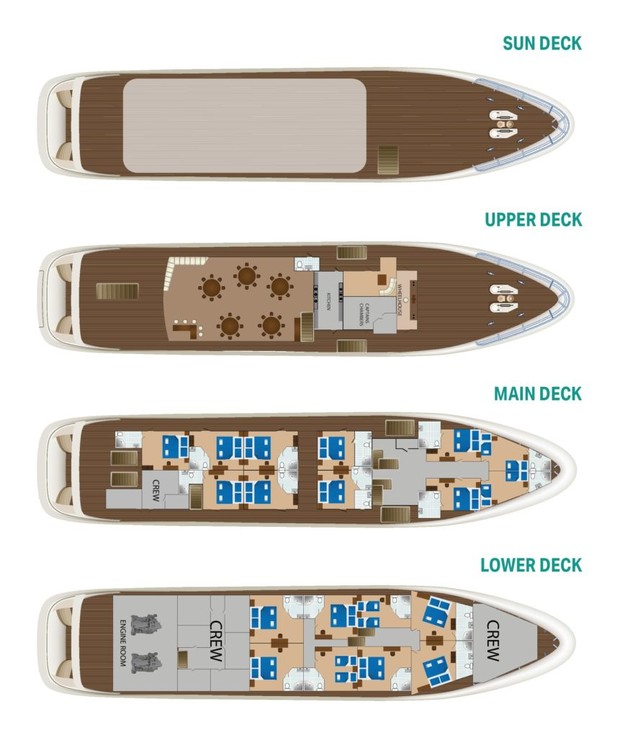 Cabin layout for Cristal
