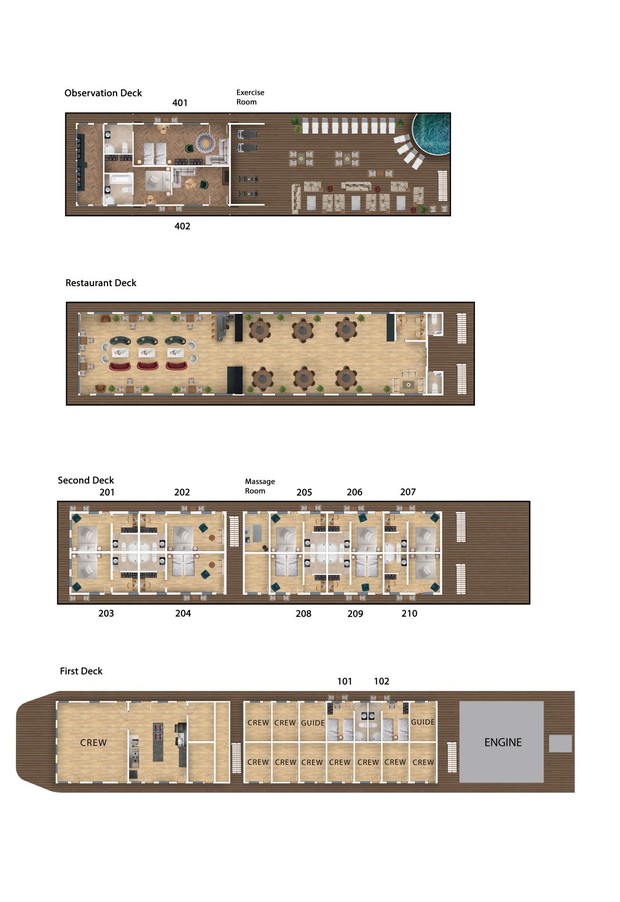 Cabin layout for RV Ducret - Congo