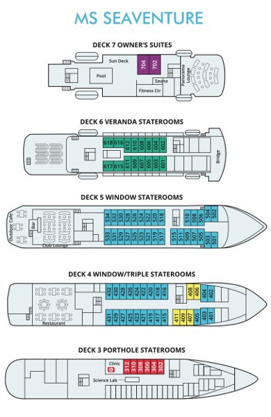 Cabin layout for Seaventure